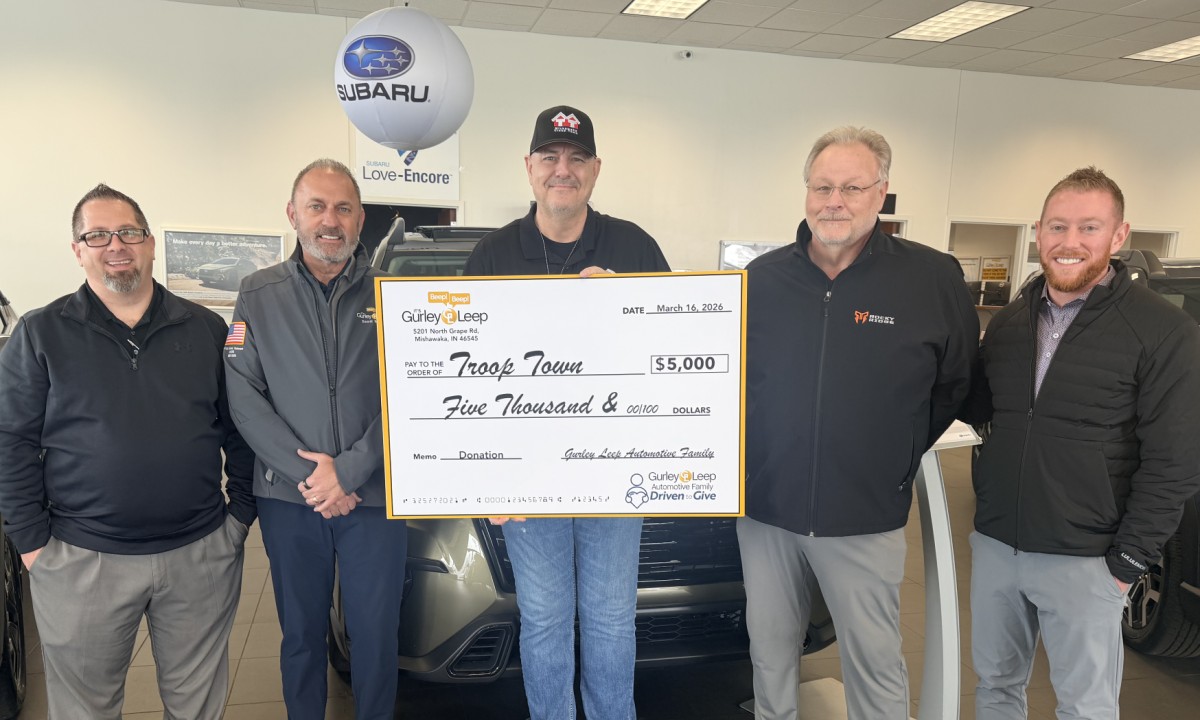 Gurley Leep Donation to Troop Town